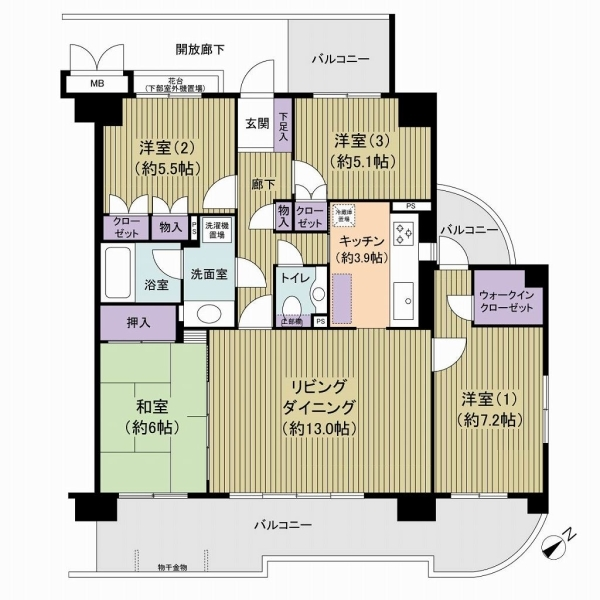 モア・クレスト我孫子ヒルズ 間取図