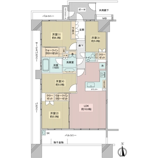 プレイス白金ブライトレジデンス 間取図