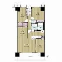 ザ・ウエステージ大阪 約81m2の４LDKは陽当たり風通し良好です