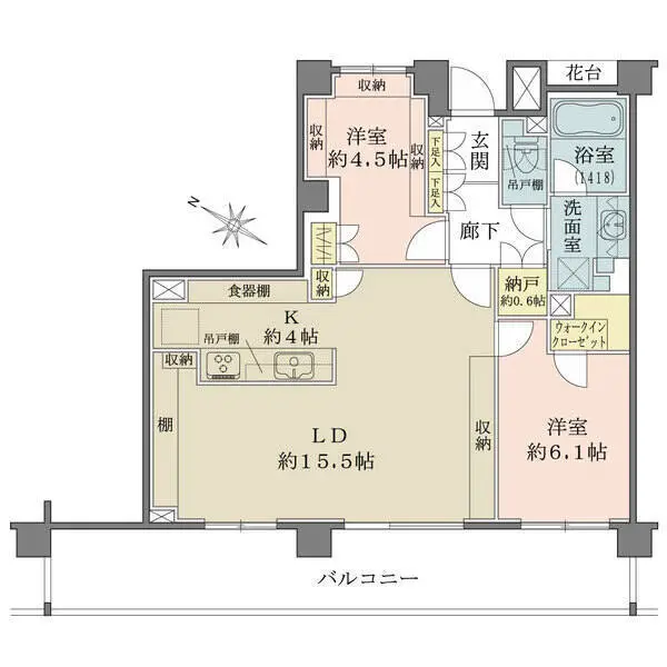 パークハウス港南台６丁目 間取図