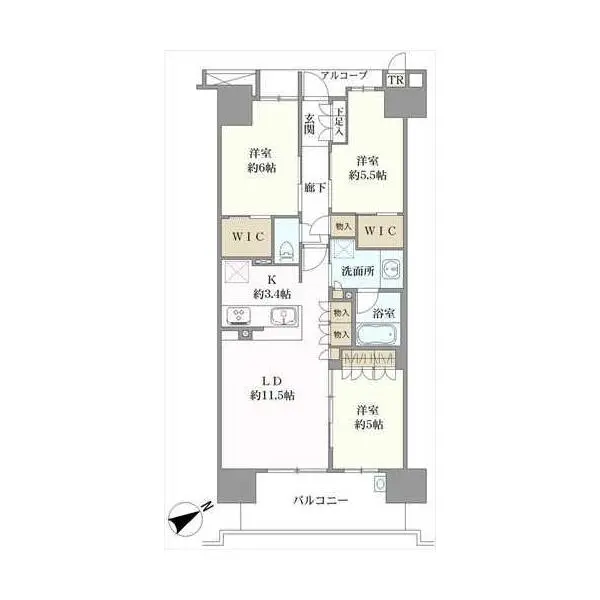ブランズシティ南草津 間取図