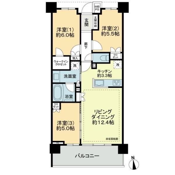 ライオンズ青砥リバーフロントオアシス 間取図