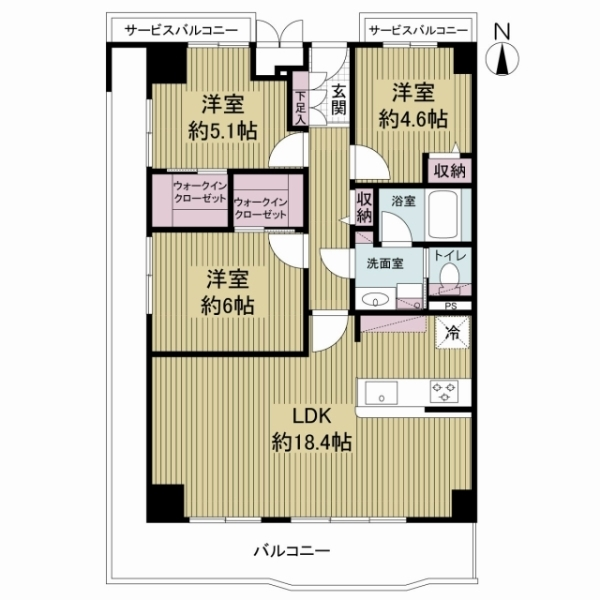 日商・岩井太子橋マンション 間取図