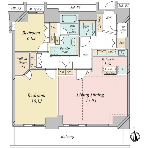 Ｗコンフォートタワーズイースト 間取図