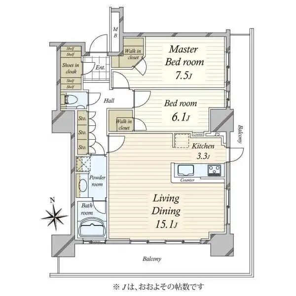 フェイバリッチタワー品川 間取図