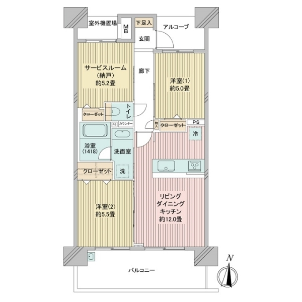 グランイーグル多摩川スカイガーデン 間取図