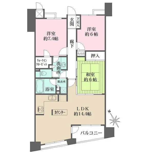 リシェ横浜山下公園 間取図