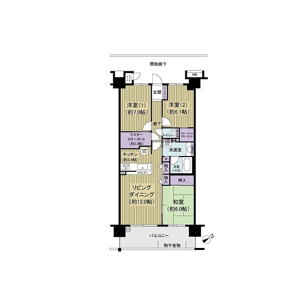 コージースクエア千葉 間取図
