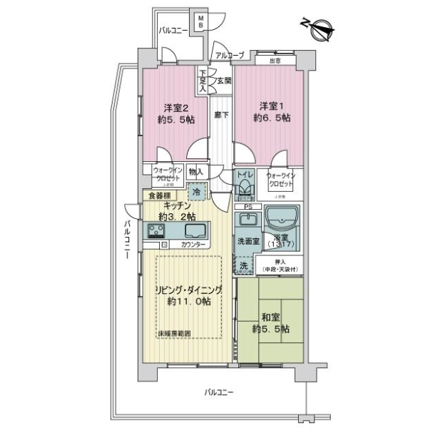 サンクレイドル青砥ファルカロビオ 間取図