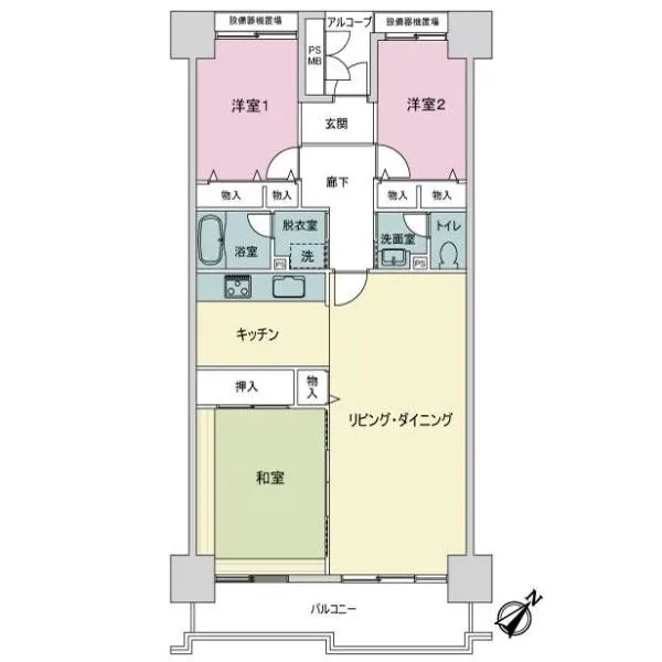 光が丘パークタウン大通り南７号棟 間取図