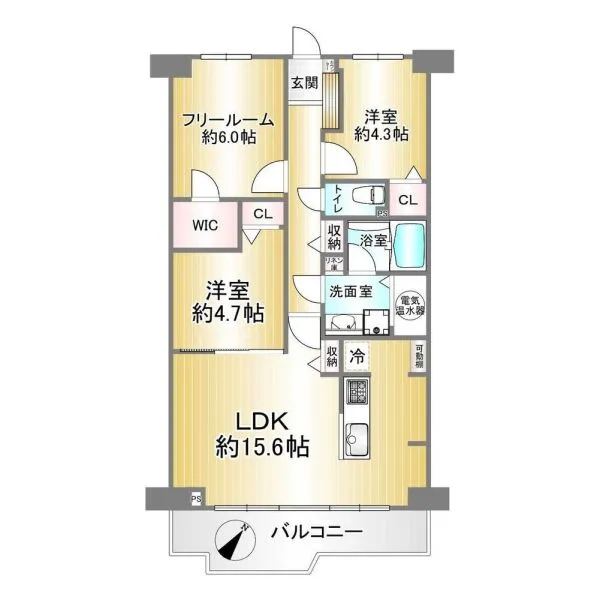 八尾志紀スカイハイツ 間取図