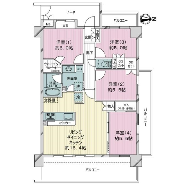 サンクレイドル松戸弐番館 間取図
