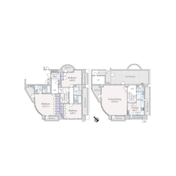 コア伝通院ロイヤル 間取図