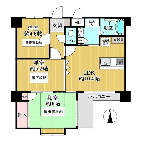 エスペラント高安 間取図