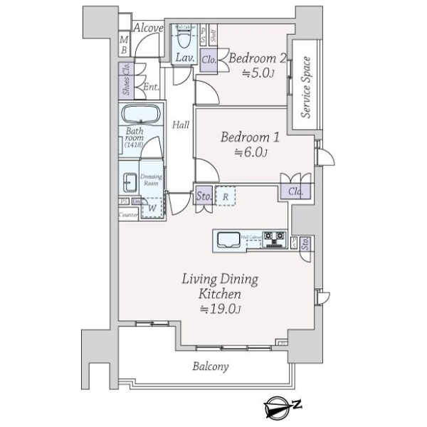 プラウド天王寺真田山 間取図