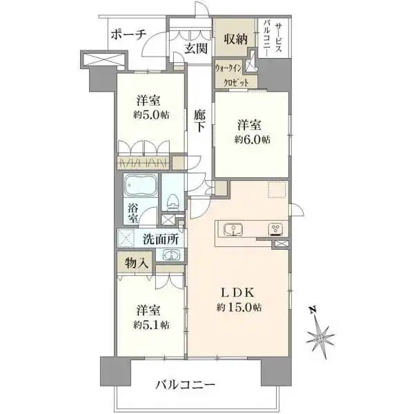 イニシア所沢 間取図