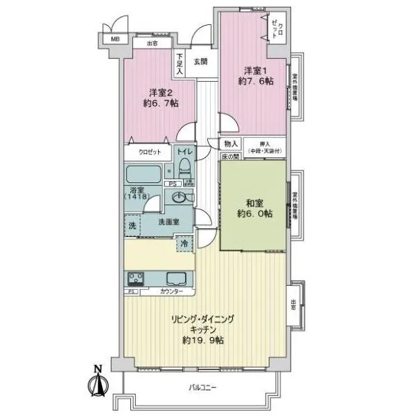 エクセラージュ嵐山 間取図