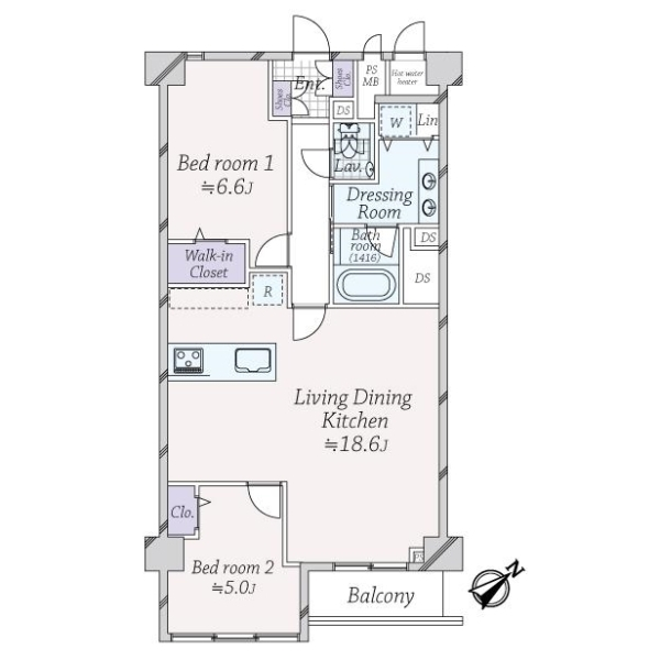 ハイツ赤坂 間取図