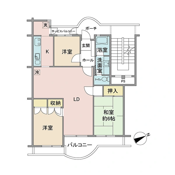 磯子台パークハイツ９号棟 間取図