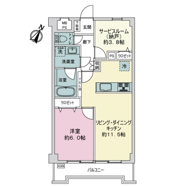 ライオンズマンション市ヶ尾第５ 間取図