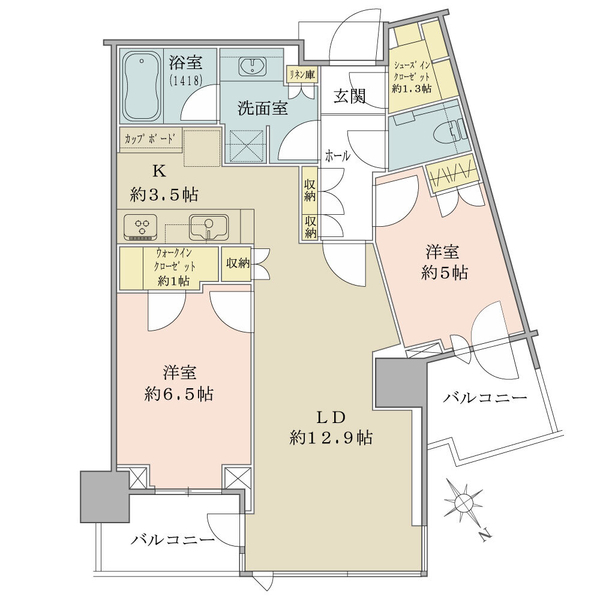 ＧＬＯＢＡＬ　ＦＲＯＮＴ　ＴＯＷＥＲ 間取図