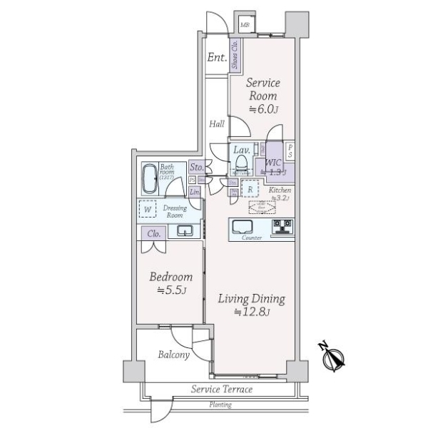 レジデンシャル中野坂上 間取図