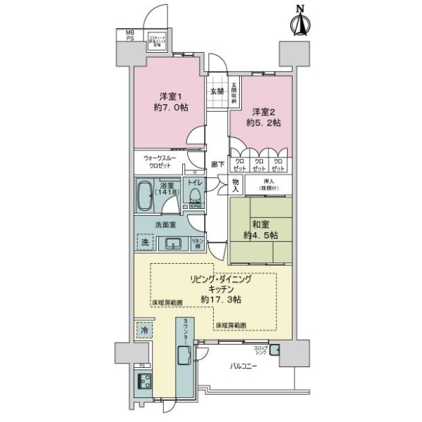 ミリカ・テラスＩＩＩ街区 間取図