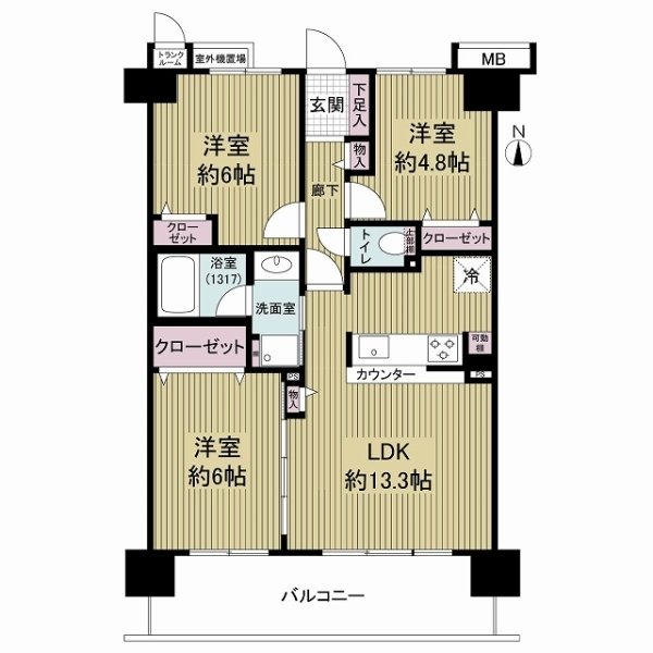 ルネブライトスクエア平野 間取図
