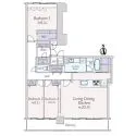 ライオンズマンション大阪スカイタワー 間取図