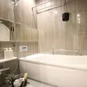 ライオンズマンション大阪スカイタワー 1616サイズの浴室、浴室換気乾燥機付きです。