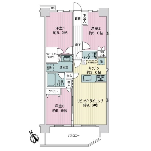 バースシティ溝の口ＷＥＳＴ 間取図