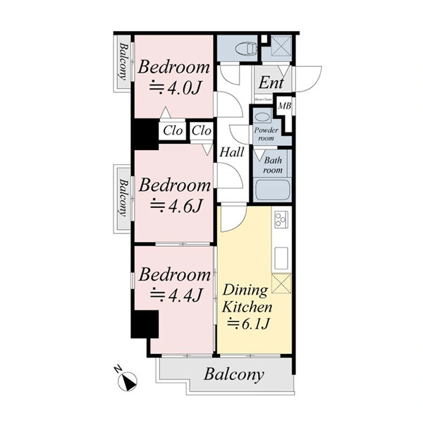 グランパーク東京ＥＡＳＴ 間取図