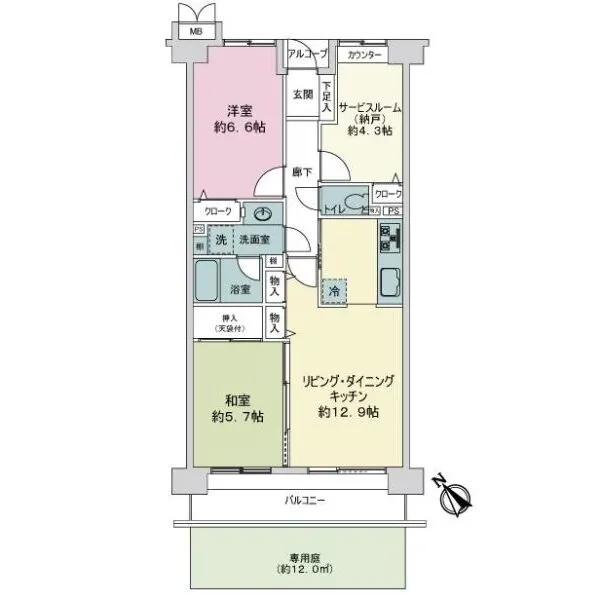 上大岡パーク・ホームズ 間取図