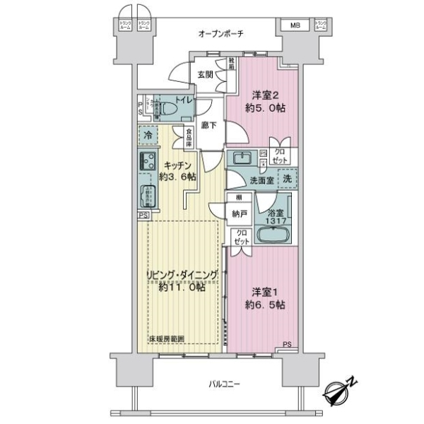 プラウドシティ池袋本町Ｆ棟 間取図