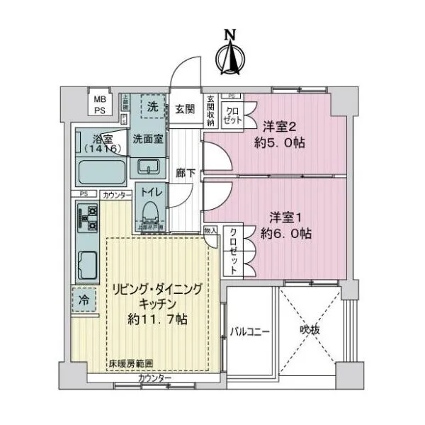 ライオンズ京都四条烏丸レジデンス 間取図