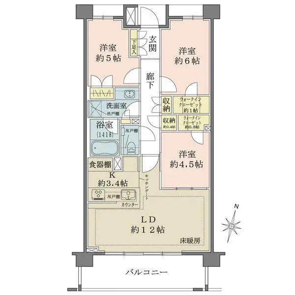 ザ・パークハウス経堂レジデンス 間取図