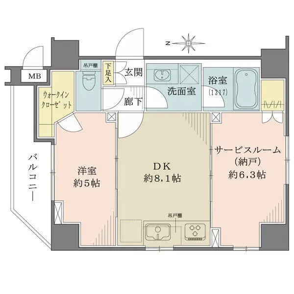 シーズクロノス蒲田 間取図