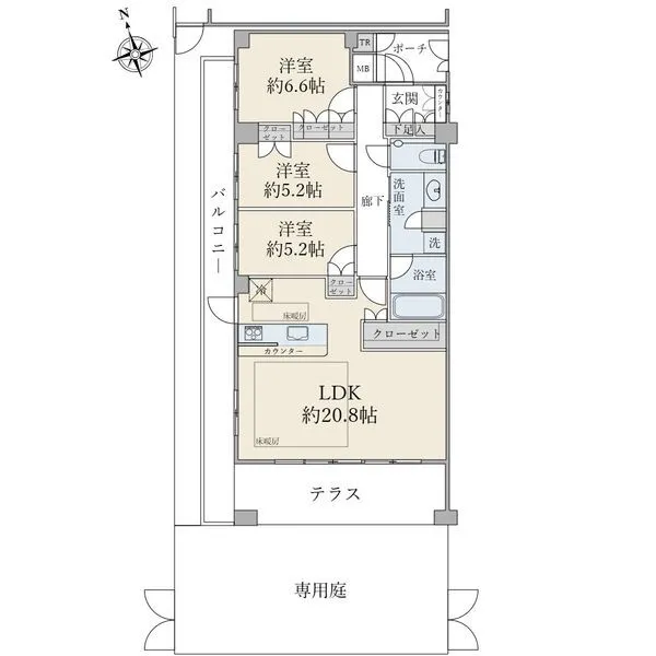 アリュール浜田山 間取り図