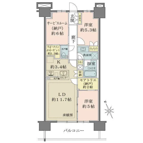 リビオシティ南砂町ステーションサイト 間取図