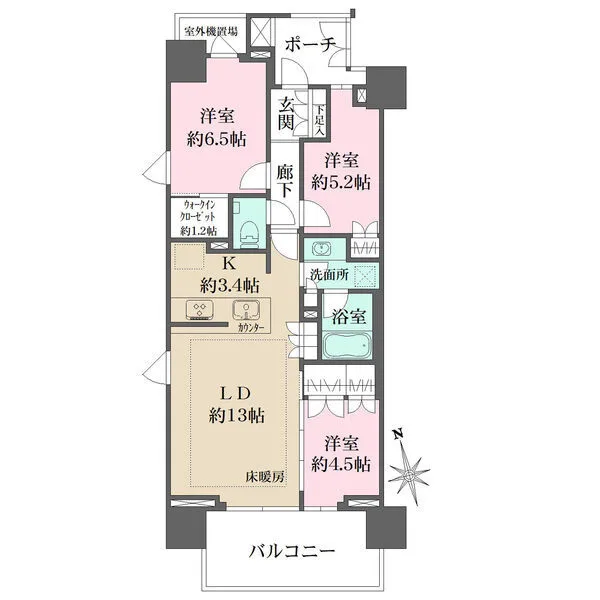 ザ・パークハウス浅草 間取図