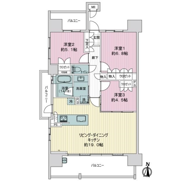 プラセシオン日比野 間取図