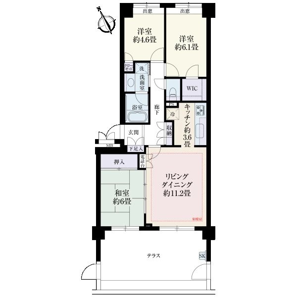 アルスつくし野デュープレックスＤ棟 間取図