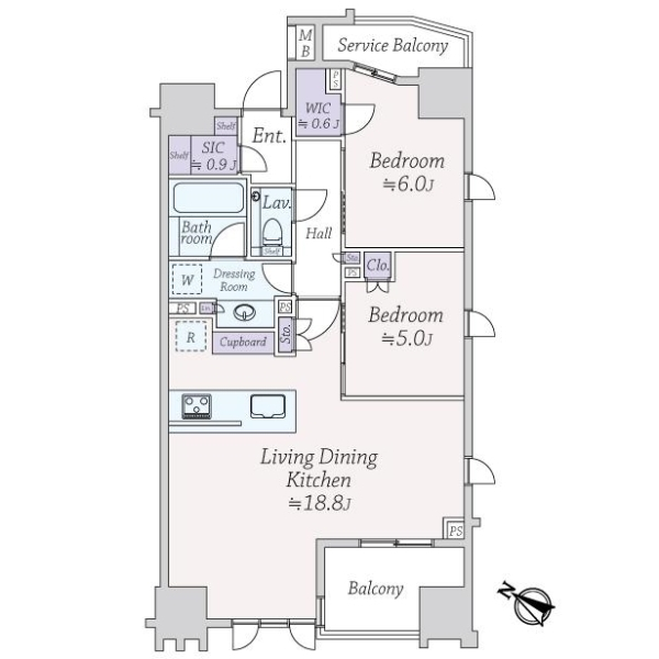 ザ・マジェスティコート目黒 間取図