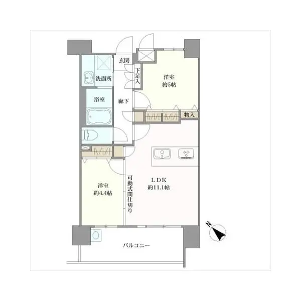パルティール上社 間取図