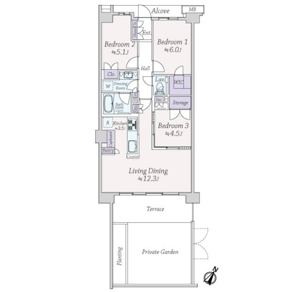 ヴィークコート大泉学園　四季Ｇａｒｄｅｎ 間取図