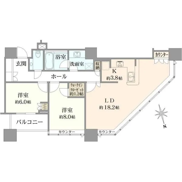 白金タワータワー棟 間取図