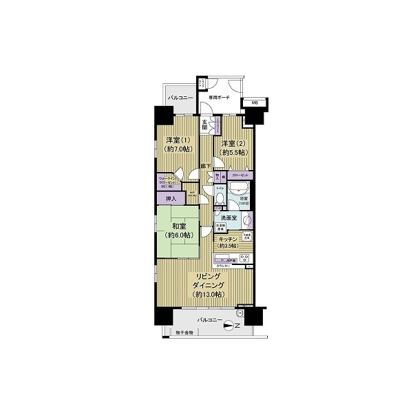 東京フロンティアシティアーバンフォートイーストブロック 間取図