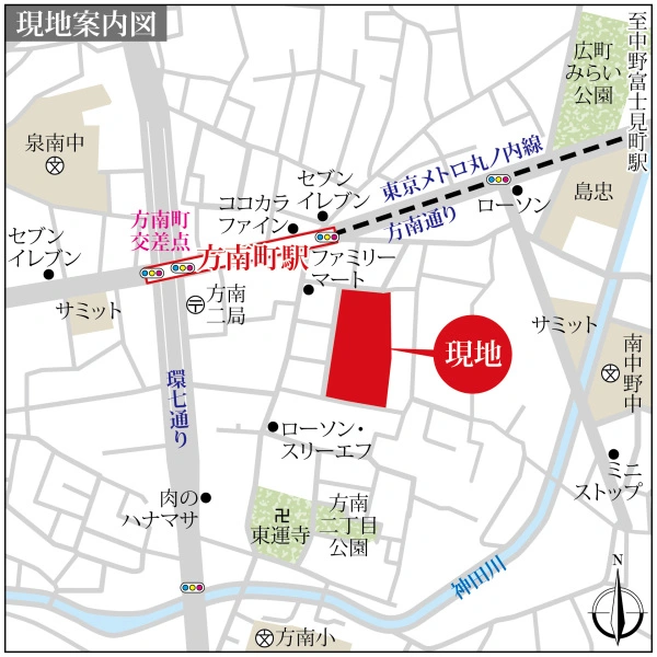 シティテラス杉並方南町サウス 現地案内図