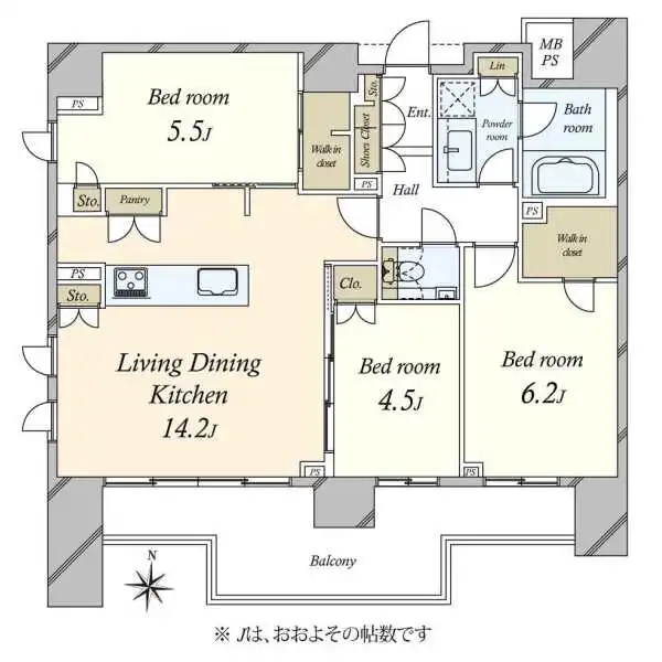 クリオ茅ヶ崎サザンマークス 間取図