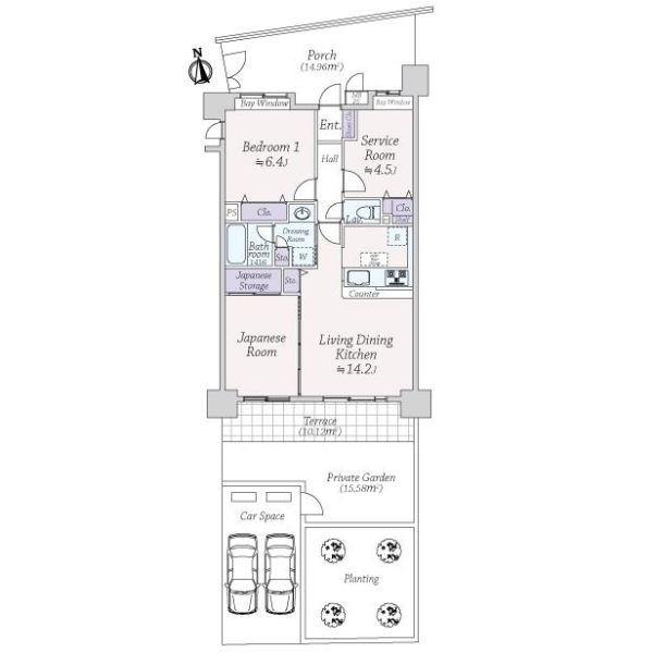 ライオンズマンション門前仲町古石場パークサイド 間取図